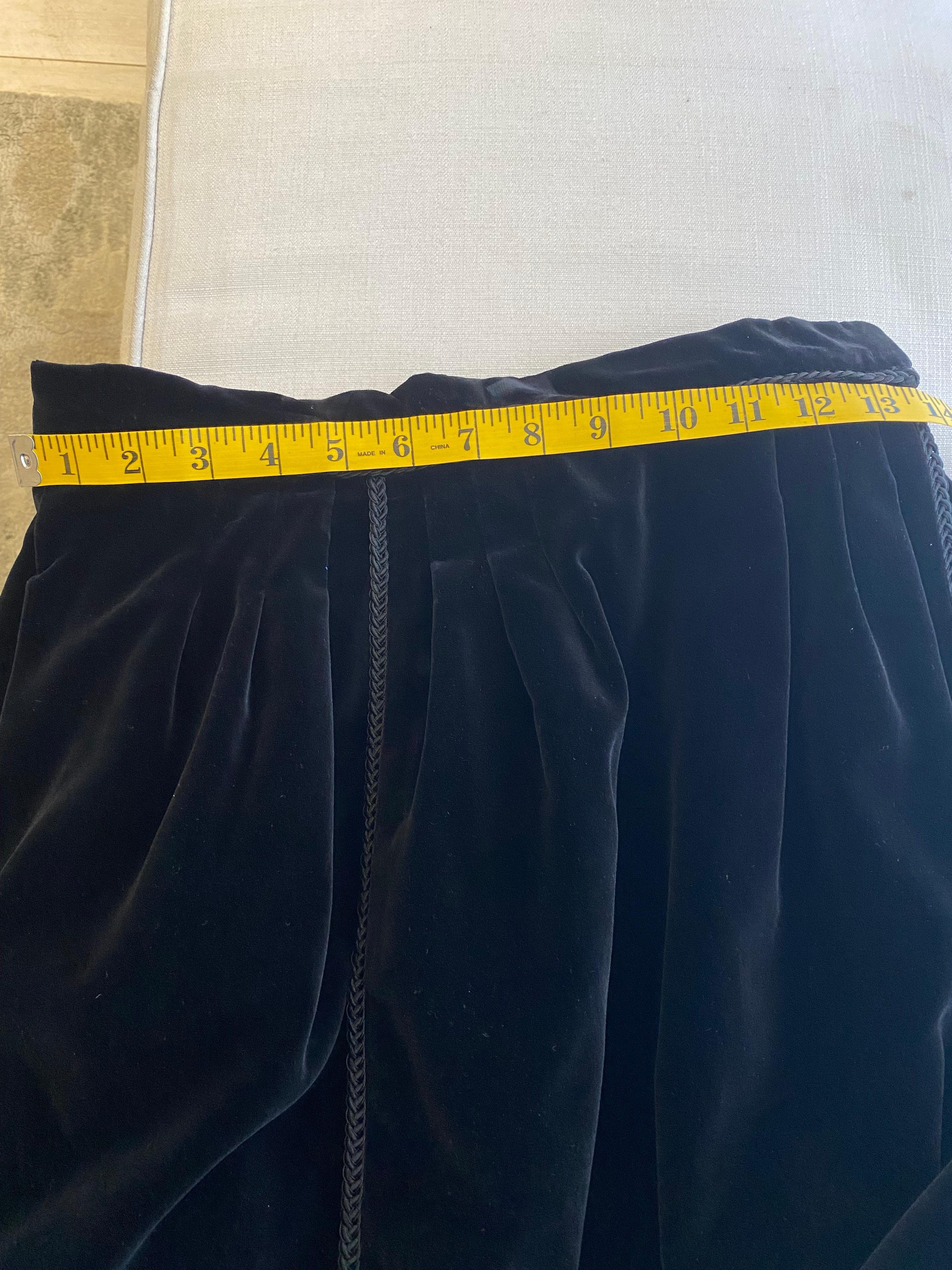 80s Yves Saint Laurent Black Crop Jacket and Skirt Set For Sale 8