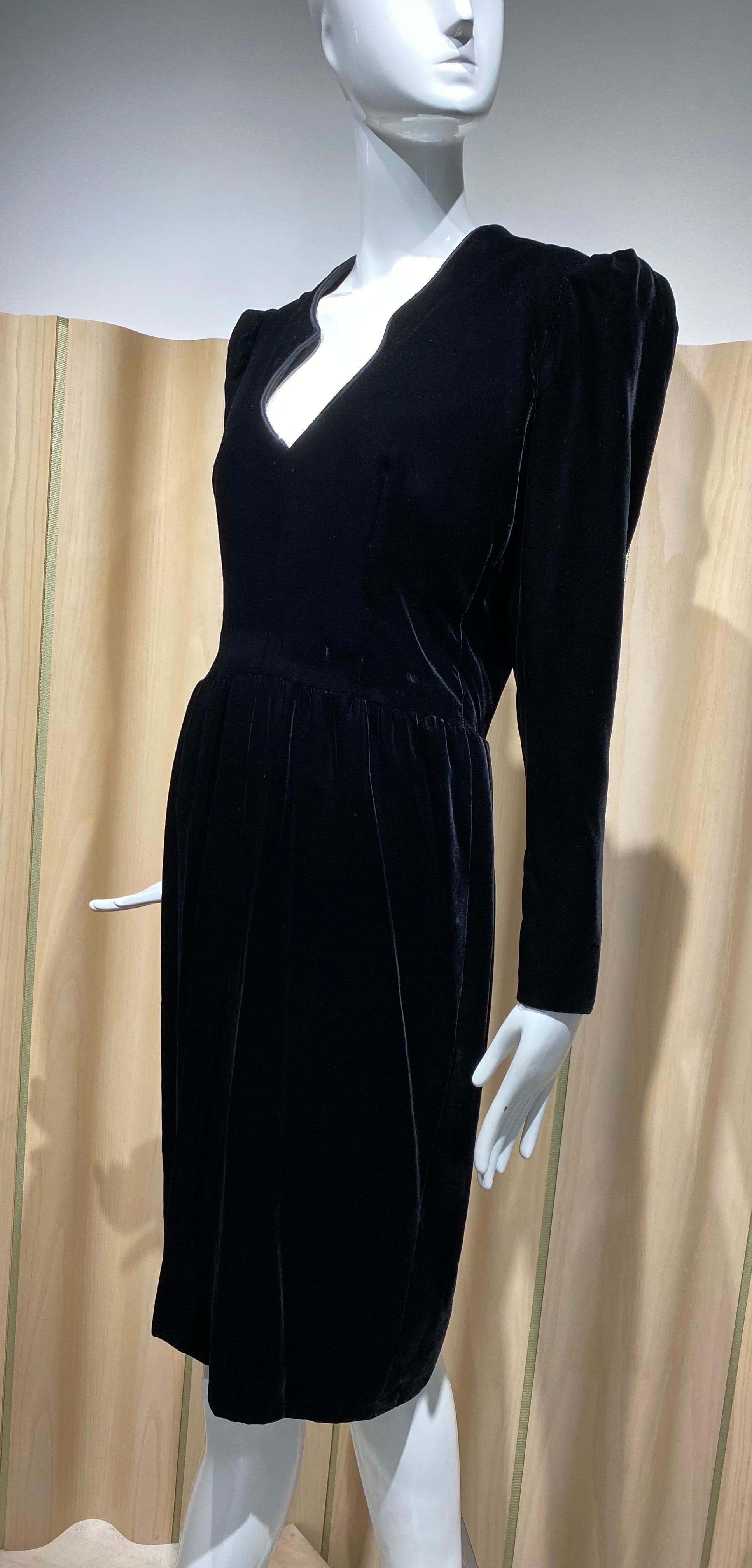 80s velvet dress