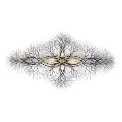 80"x43" Metal Wall Sculpture in Stainless, Bronze and Brass #749