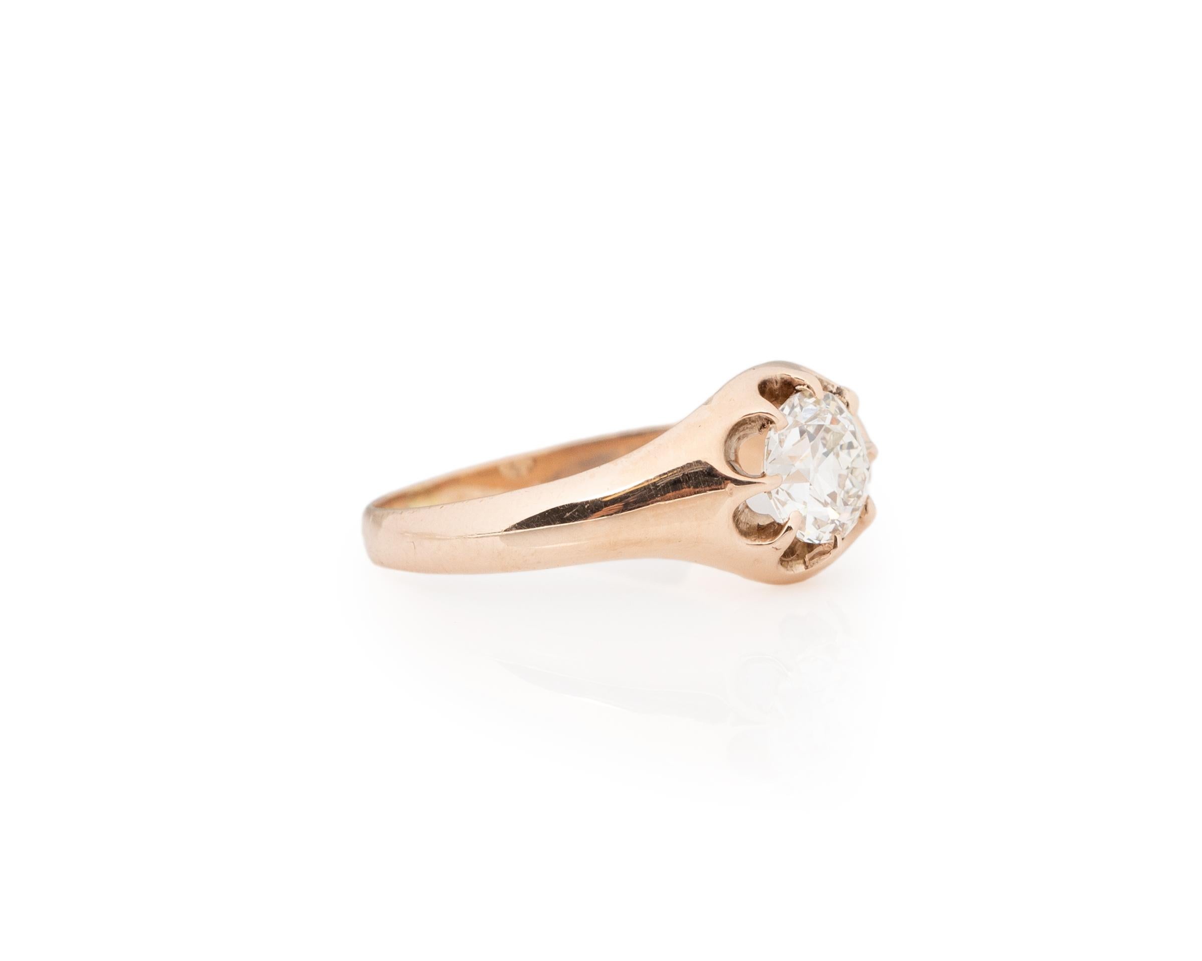
Ring Size: 6.75
Metal Type: 14K Yellow Gold [Hallmarked, and Tested]
Weight: 2.6 grams
Center Diamond Details:
GIA LAB REPORT #:2225823832
Weight: .81ct
Cut: Old European
Color: H
Clarity: VS2
Measurements: 5.99mm x 5.83mm x 3.71mm
Finger to Top of