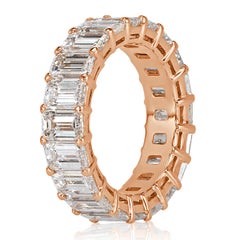 Mark Broumand 8.10 Carat Emerald Cut Diamond Eternity Band