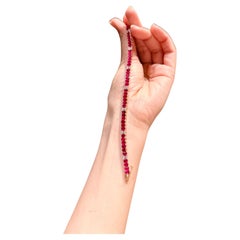 8.10 Carat Mozambique Ruby and 1.40 Carat Diamond 18K Gold Bracelet