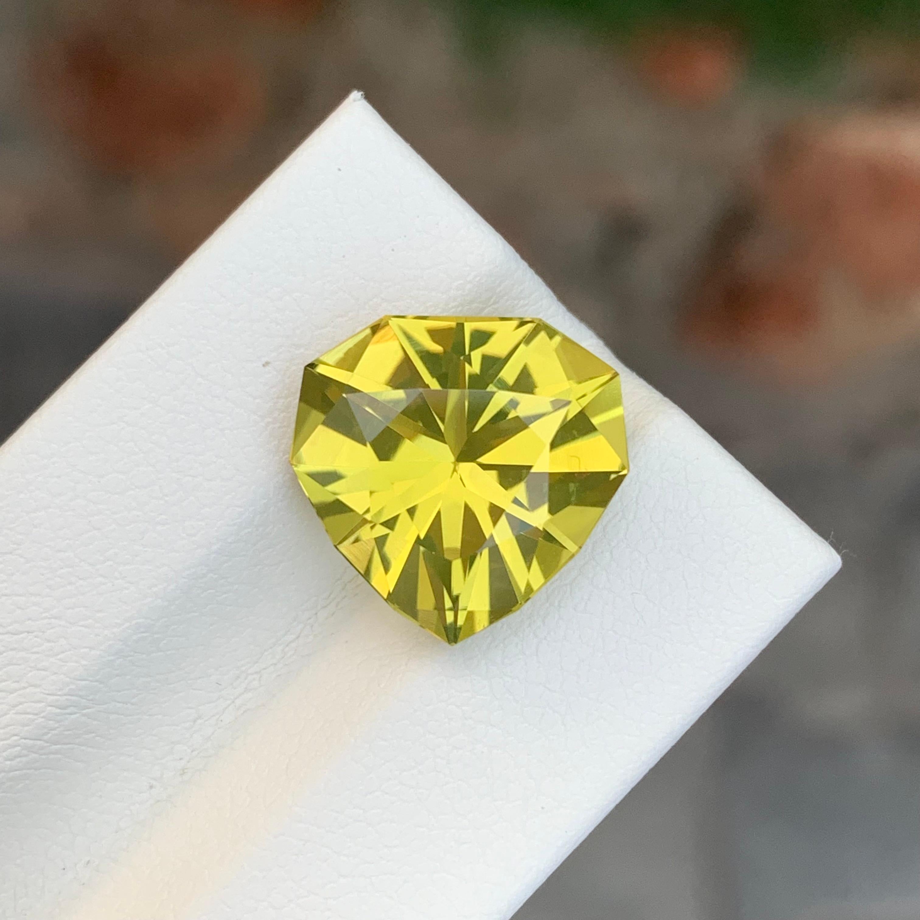 8.10 Carat Natural Loose Lemon Quartz Heart Shape Gem en vente 10