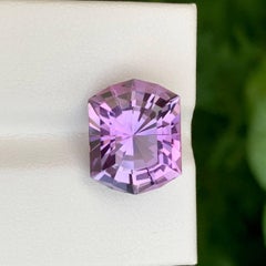 8.10 Carat Natural Loose Purple Amethyst Custom Precision Cut Brazilian Gemstone