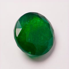 8.10 Carat Vivid Green Emerald Round Brilliant Certified Majestic Jewlery Stone (pierre de joaillerie majestueuse)