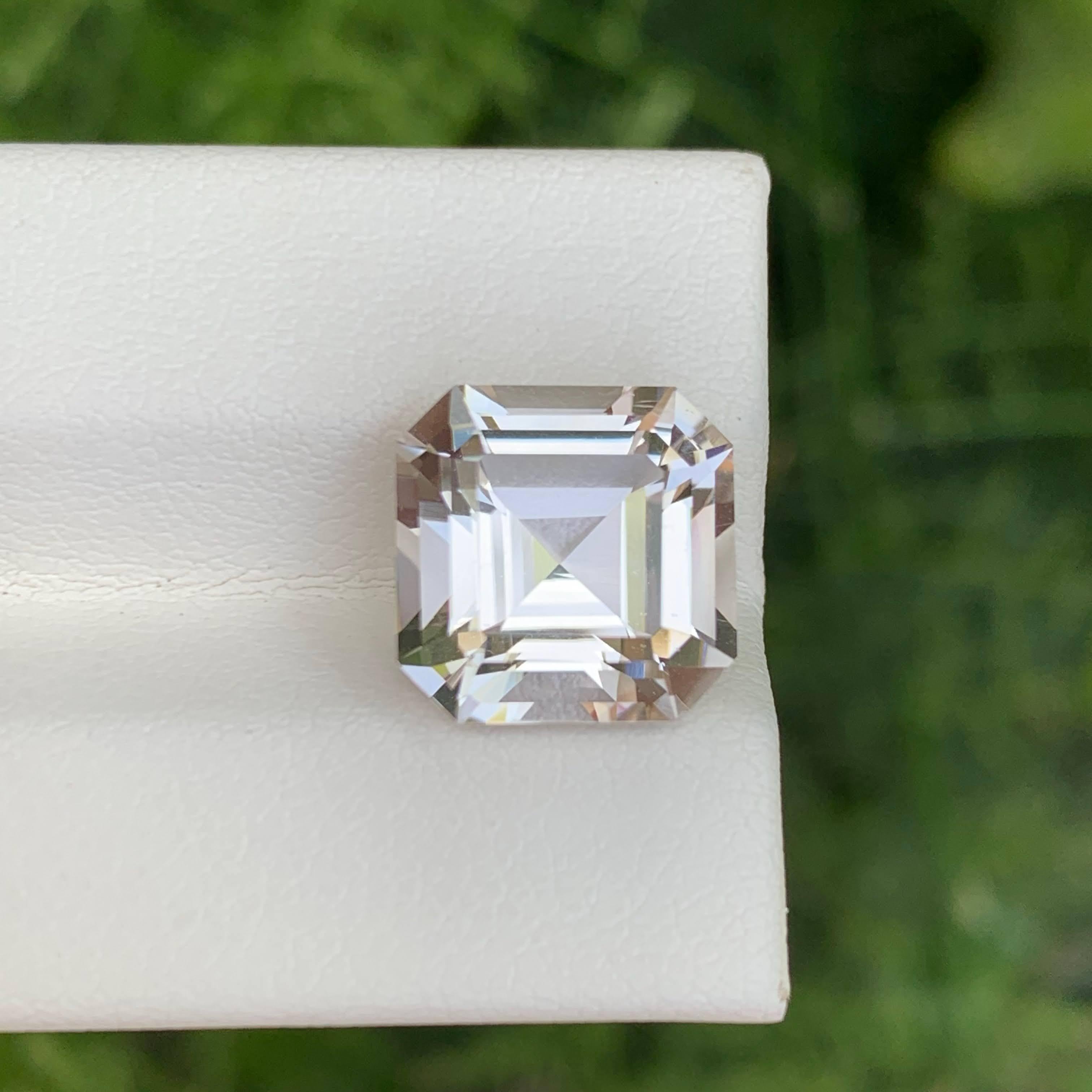 8.10 carats Quality Topaz Stone Asscher Cut Natural Pakistani Gemstone For Sale 1