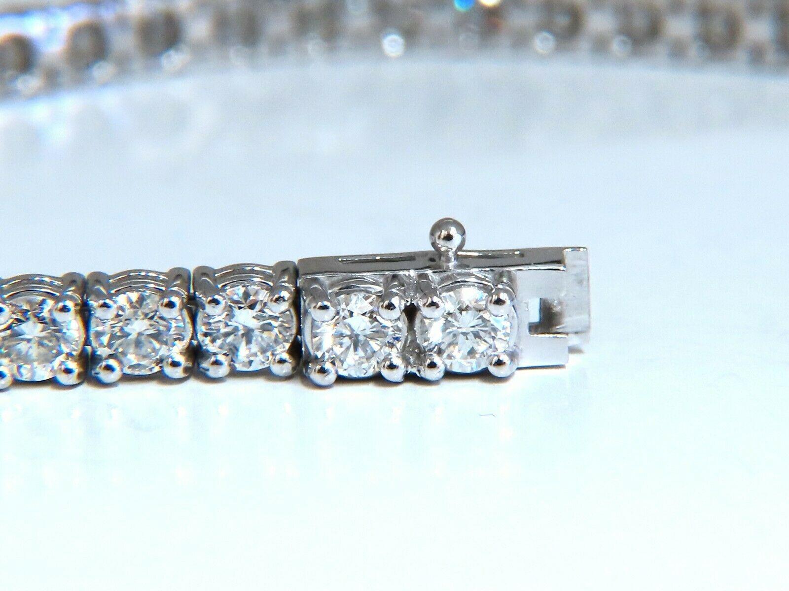Women's or Men's 8.10ct Natural Diamonds Tennis Bracelet 14kt For Sale