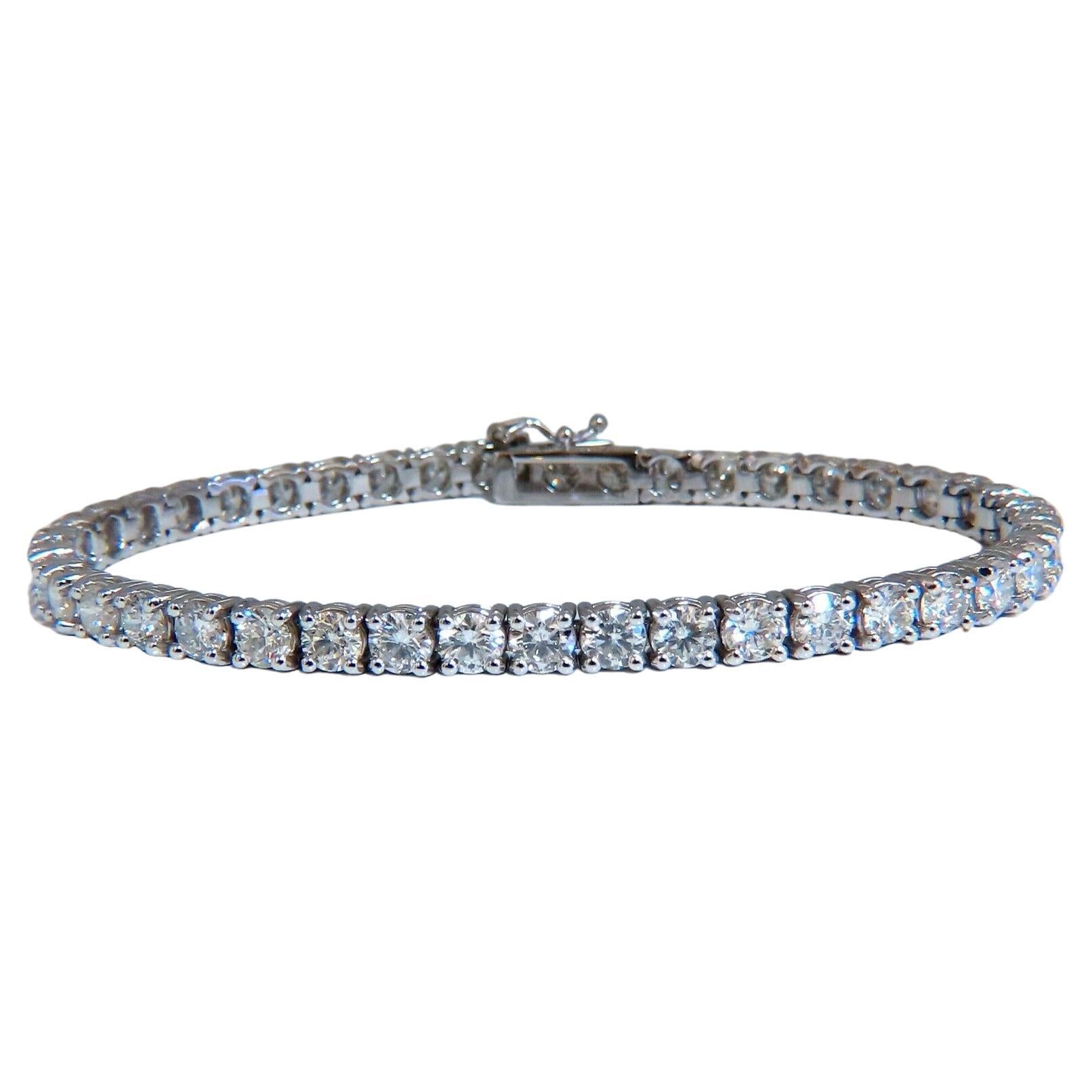 8.10ct Natural Diamonds Tennis Bracelet 14kt For Sale