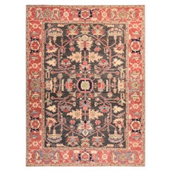 8'10"x11'10" Gray Peshawar with Heriz All Over Design Hand Knotted Wool Rug