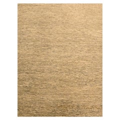 8
10"x11
10" Khaki Brown Plain Solid Design Undyed Natural Wool Hand Knotted Rug