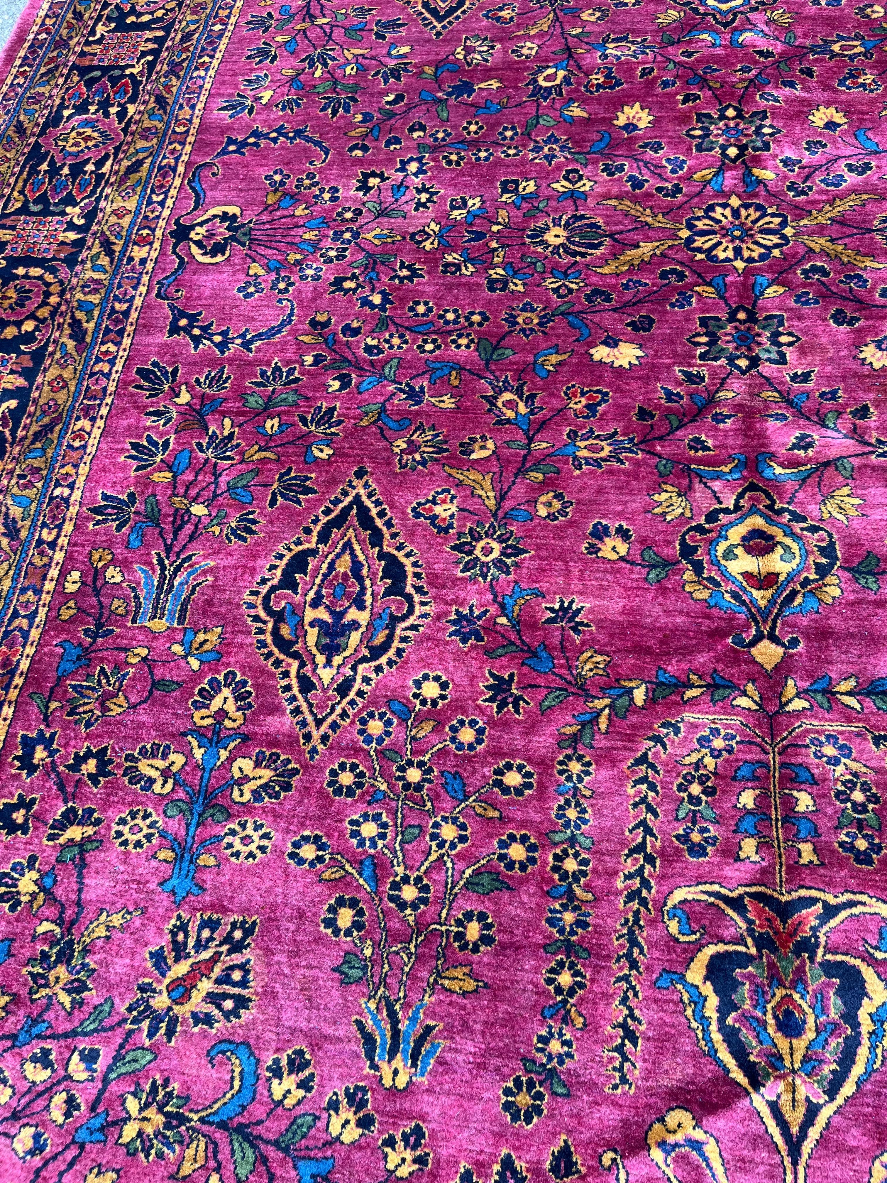Hand-Knotted Early 20th Cent. Indian Tuftanjian Sarouk For Sale