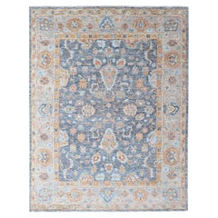 8'10 "x12' Tappeto Grigio Piombo Supple Collection'S Design/One Annodato a Mano in Pura Lana