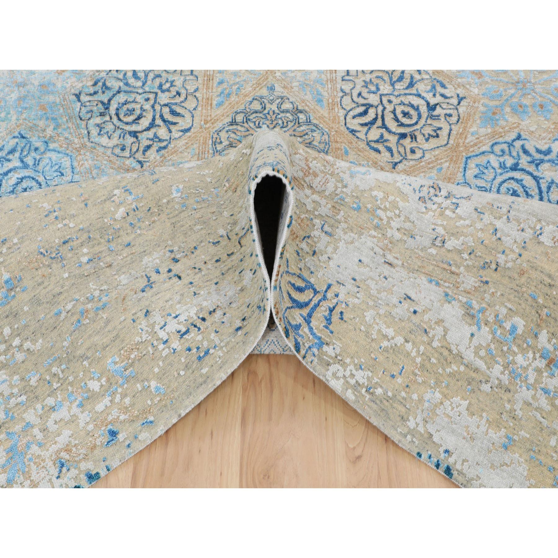 Alfombra De Seda Con Textura De Lana De 8'10 