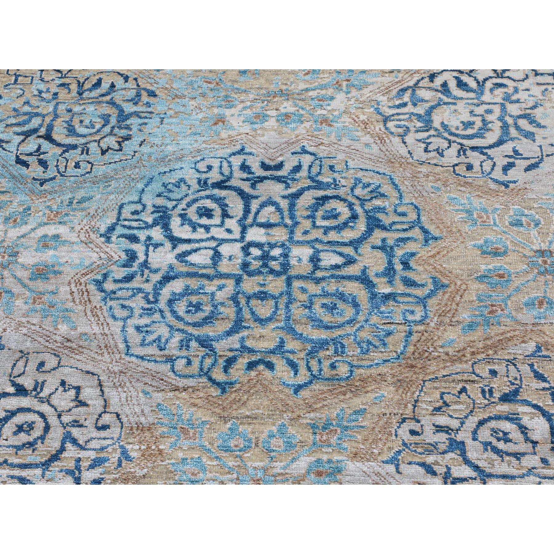 Alfombra De Seda Con Textura De Lana De 8'10 