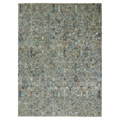 8
10 "x12
Sage Green Trellis Borderless Garden Design Hand Knotted Wool Rug