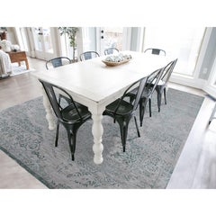 8'10"x12' Tan Color, Broken Heriz Design, Wool and Silk Hand Knotted, Rug