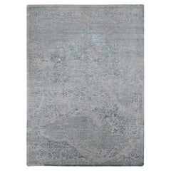 8'10"x12' Tan Color, Broken Heriz Design, Wool and Silk Hand Knotted, Rug