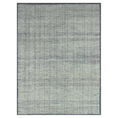 8
10 "x12
1" Imperial Blau Hand geknüpft organische Wolle Oxidiert Gras Design Teppich