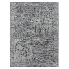 8'10 "x12'2" Cloud Gray THE LOST BRANCHES Tappeto in seta con lana annodato a mano