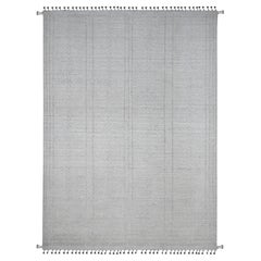 8
10 "x12
2" Weißer marokkanischer Weave Line Design handgeknüpft weiche Wolle Orientteppich