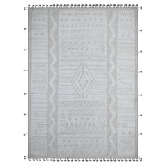 8'10"x12'3" Lazy Gray Hand Knotted Geometric Moroccan Weave Wool Oriental Rug
