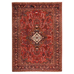 8'10 "x12'3" Rosso Semi Antico Persiano Lilihan Tappeto Orientale in Lana Annodato a Mano