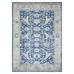 8
10"x12
4" Denim Blue, Soft Wool Hand Knotted, Fine Peshawar Oriental Rug 8
10"x12
4" Denim Blue, Soft Wool Hand Knotted, Fine Peshawar Oriental Rug