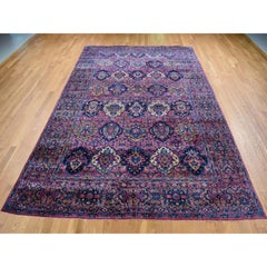 8'10"x14'1" Pink Antique Farsian Taftanjian Sarouk Wool Hand Knotted Rug