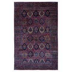 8'10"x14'1" Pink Antique Farsian Taftanjian Sarouk Wool Hand Knotted Rug