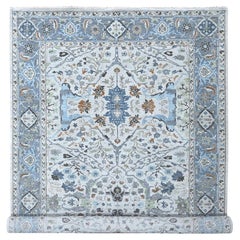 8
10 "x16
Elfenbeinfarbener Oushak mit Blumenmotiven Dichter gewebter handgeknüpfter Teppich aus reiner Wolle