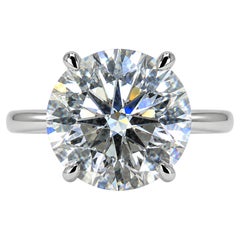 8.11 Carat Round Brilliant Diamond Solitaire Ring – GIA Flawless, D Color