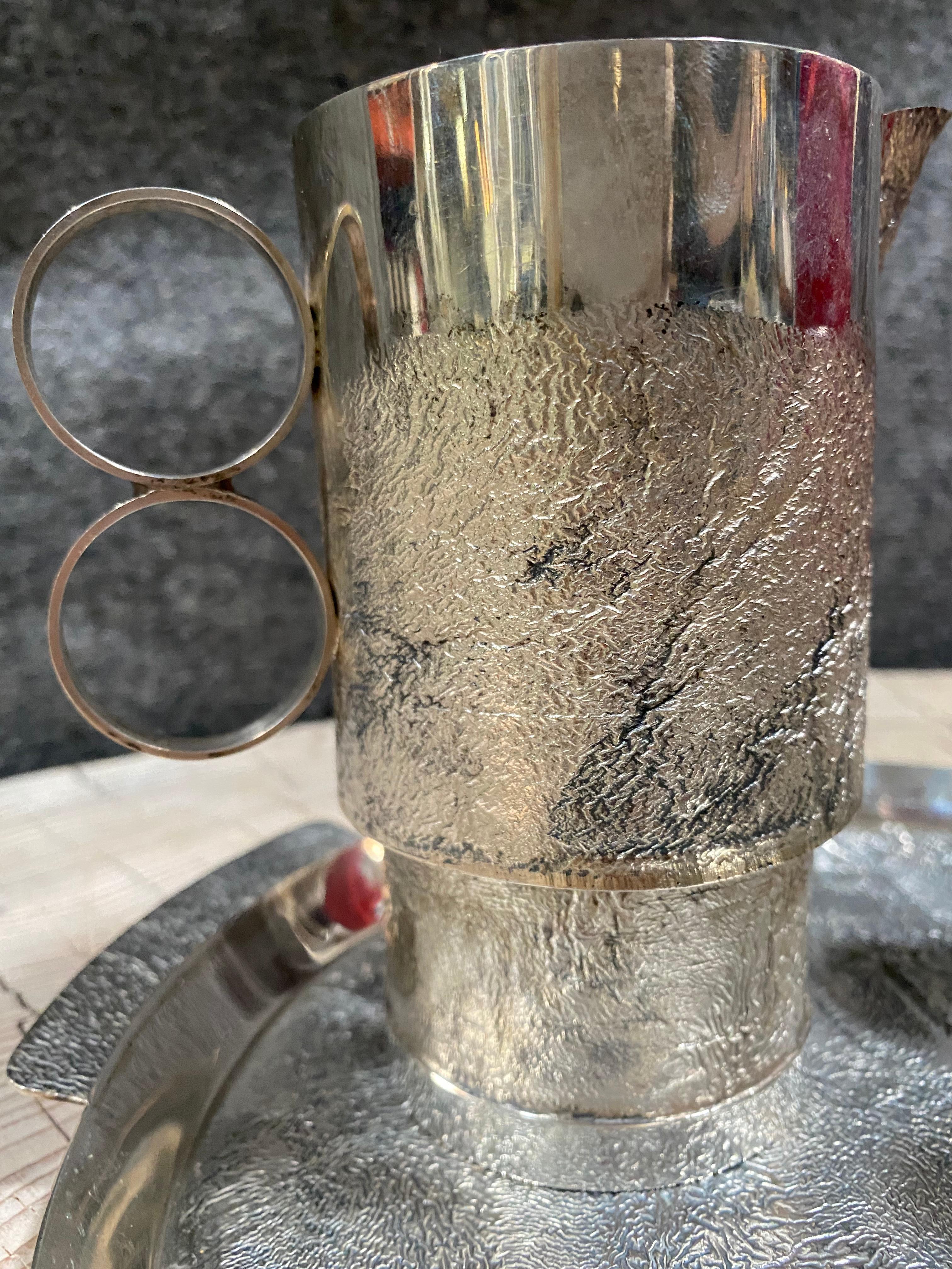 813H Set di vodka in argento fatto a mano Finlandia 1974-75 Pekka Turtiainen Design in vendita 3