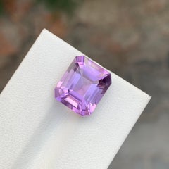 8.15 Carat Natural Loose Amethyst Emerald Shape Gemstone