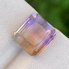 8.15 Carat Natural Loose Ametrine Emerald Shape Gem For Jewellery