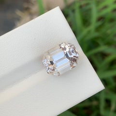 8.15 Carat Natural Loose Golden Topaz Octagon Shape Gem From Skardu, Pakistan