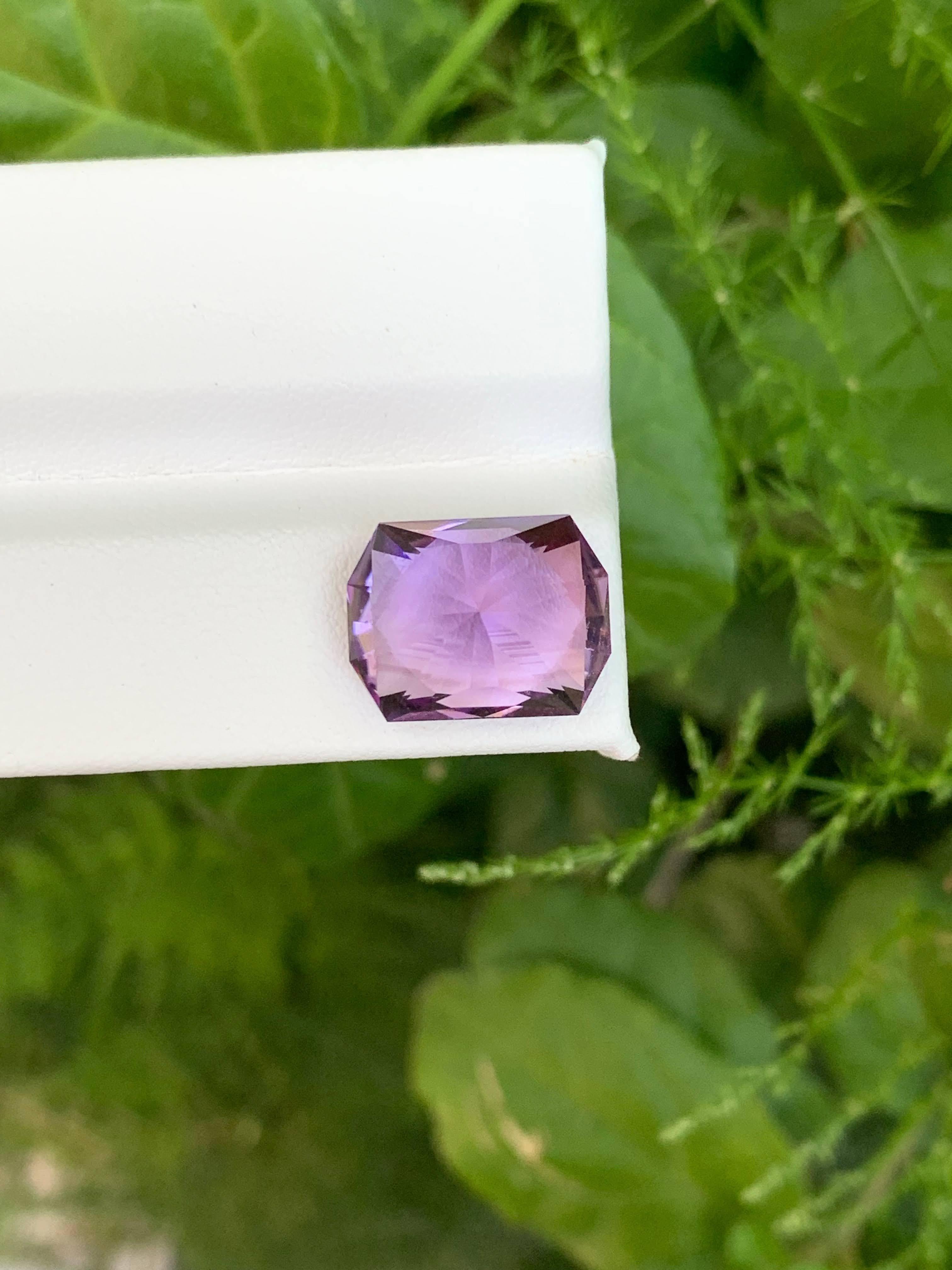8.15 Carat Natural Loose Purple Amethyst Custom Precision Cut Brazilian Gemstone (Améthyste violette en vrac et taillée sur mesure) Neuf - En vente à Bangkok, TH