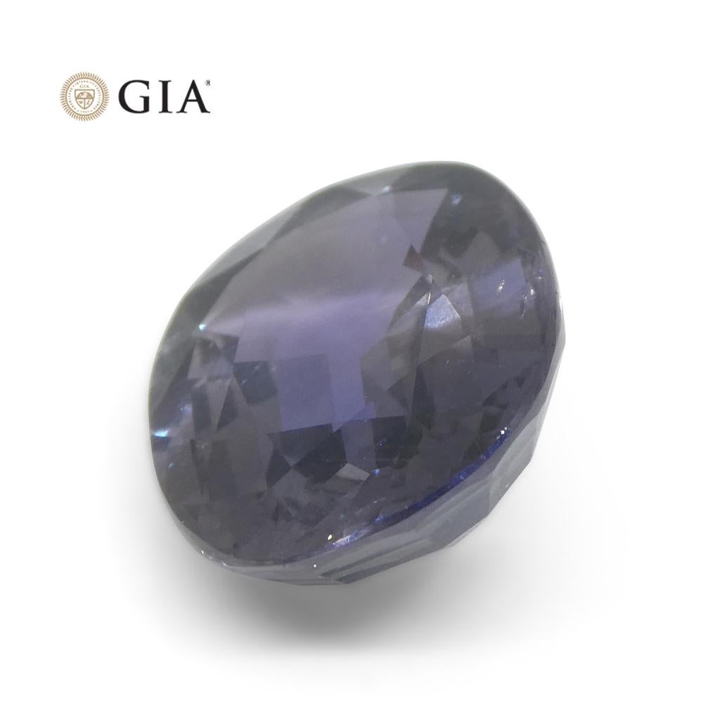 8.16ct Oval Grayish Violet to Pinkish Purple Sapphire GIA Certified For Sale 6