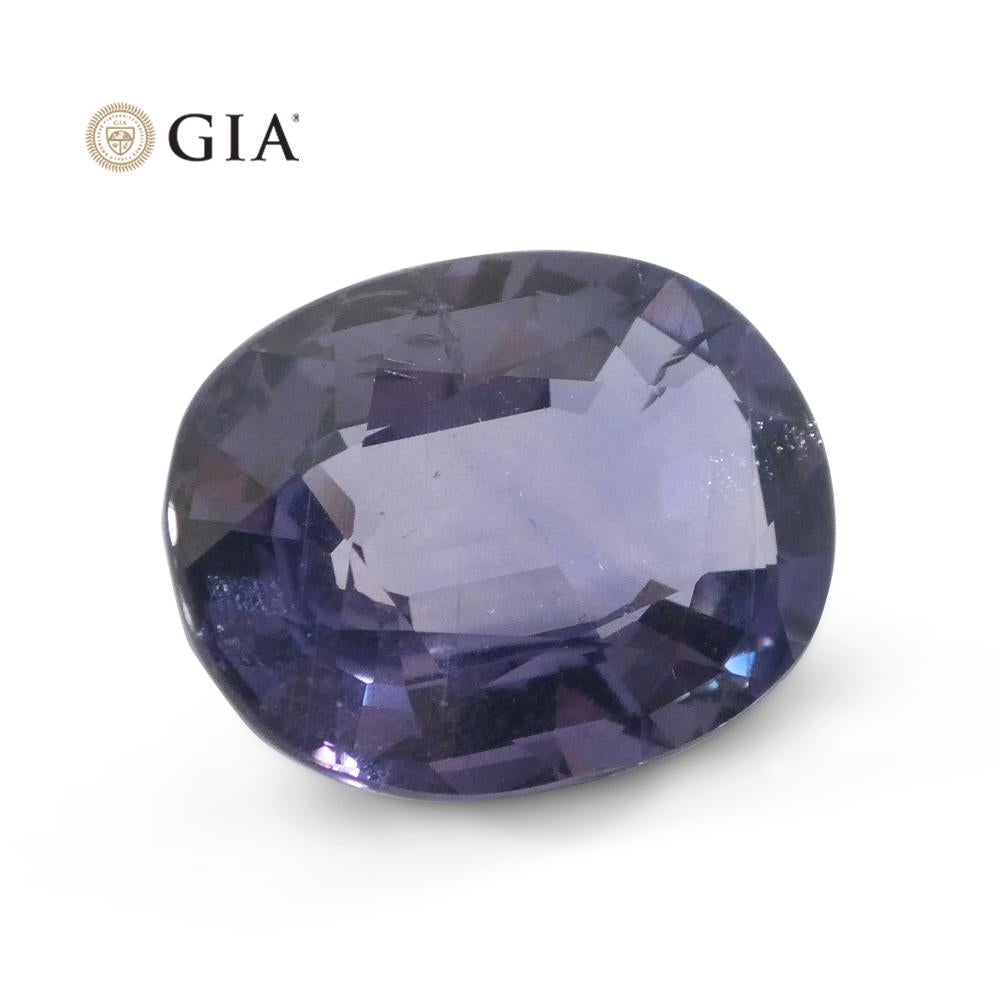 8.16ct Oval Grayish Violet to Pinkish Purple Sapphire GIA Certified For Sale 8