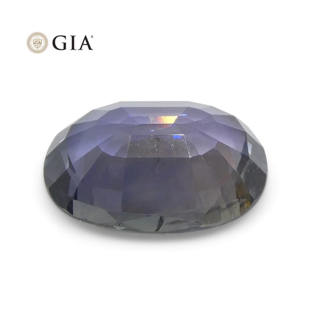 8.16ct Oval Grayish Violet to Pinkish Purple Sapphire GIA Certified For Sale 3