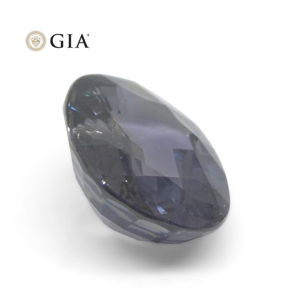 8.16ct Oval Grayish Violet to Pinkish Purple Sapphire GIA Certified For Sale 4