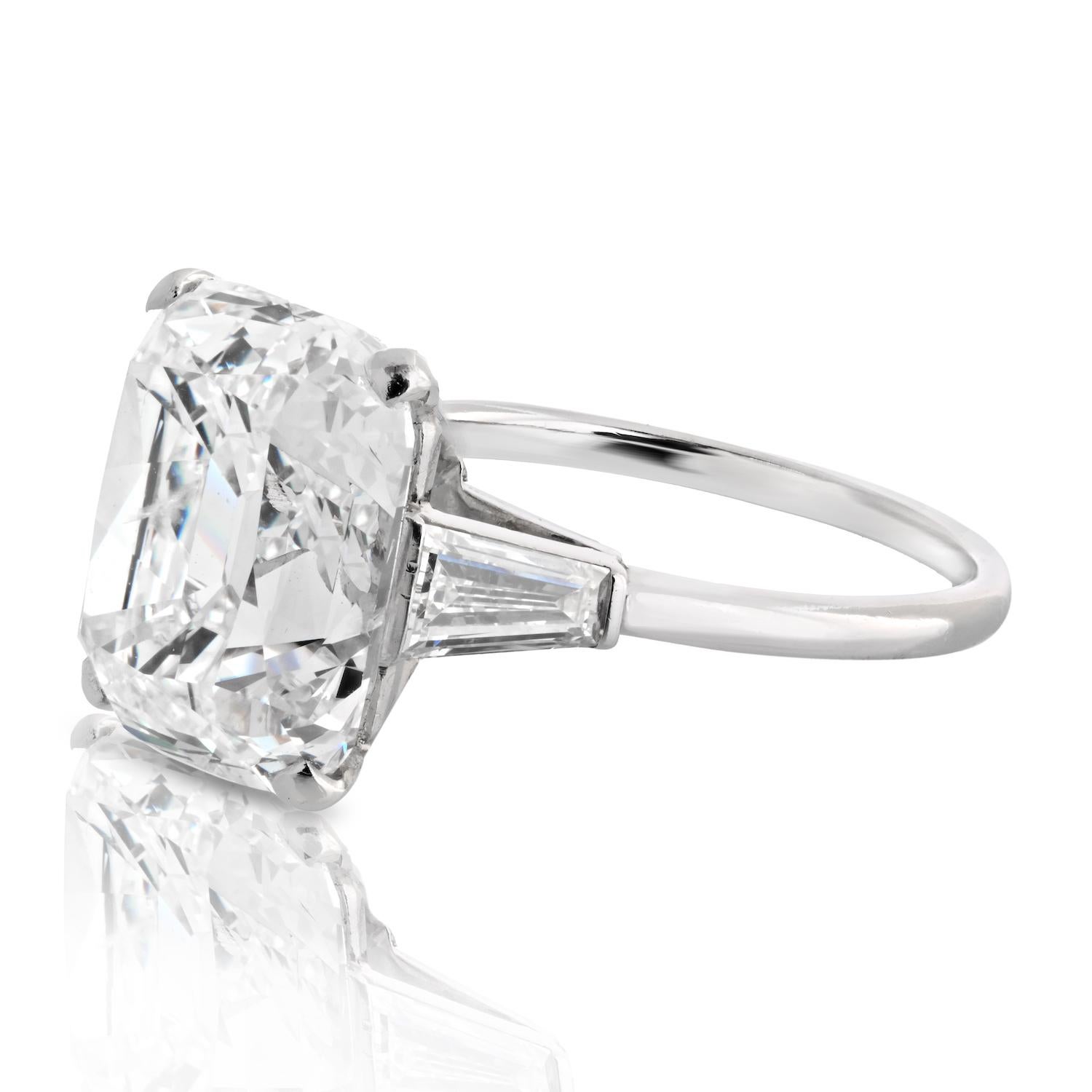 8,17 Karat Diamant im Kissenschliff im alten Minenschliff L Farbe SI2 Reinheit GIA Verlobungsring (Moderne)