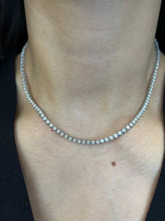 8.18 ct Diamond Tennis Necklace