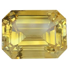 81,85 Karat Natürlicher Loser Gelber Goldener Citrin Smaragdschliff Brasilianischer Edelstein