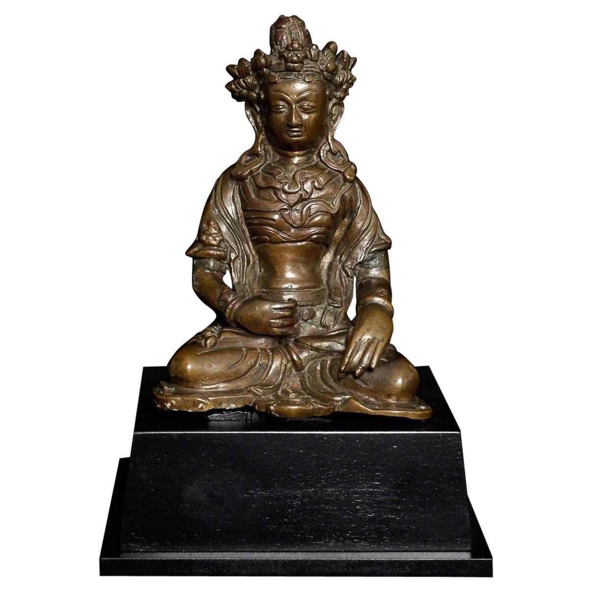 Tibetischer Buddha oder Bodhisattva aus dem 18. Jahrhundert. Seltener und feiner - 9460