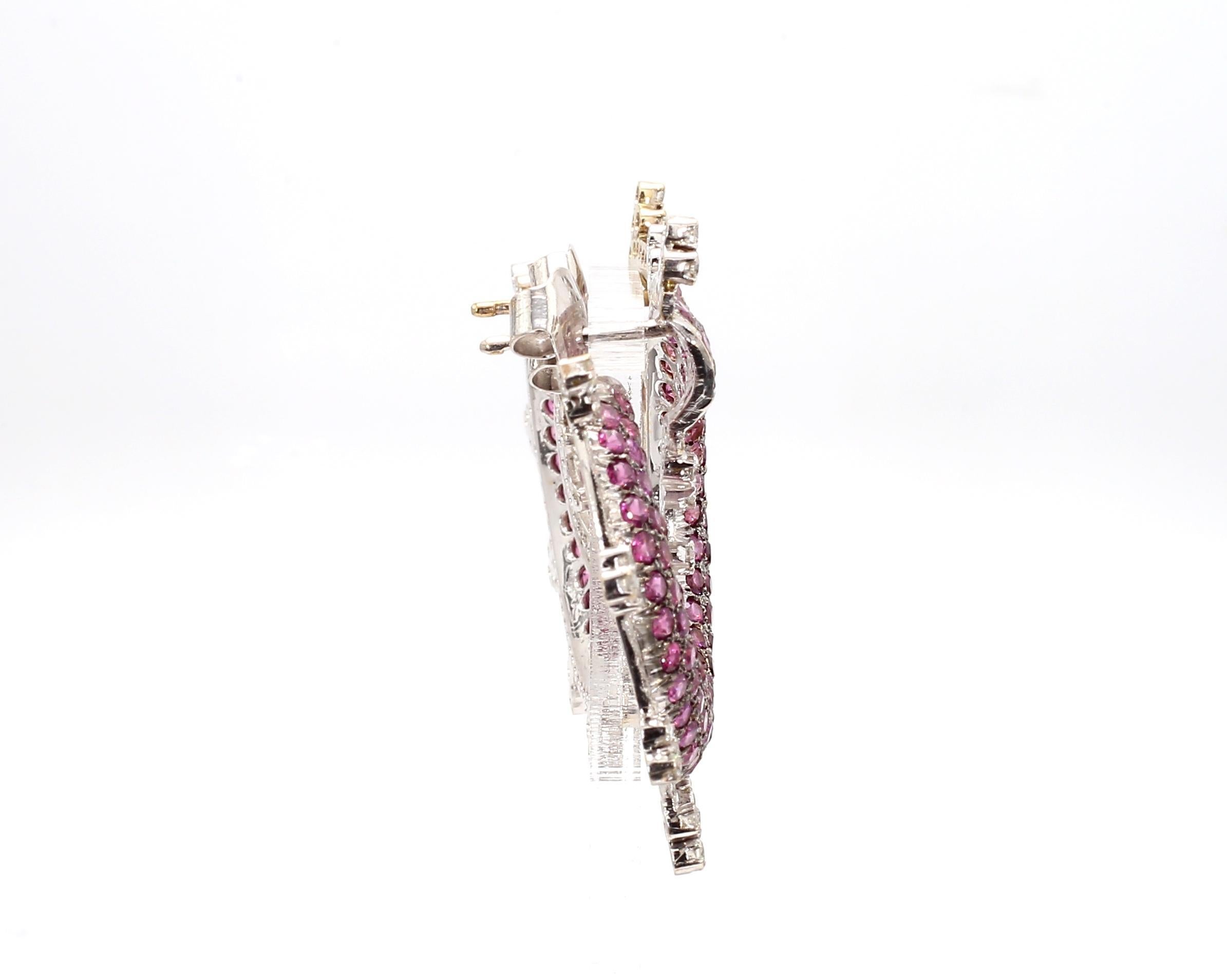 8.19 Carat Pink Sapphire and 4.16 Carat Diamond Stud Earrings in 18K Gold For Sale 1
