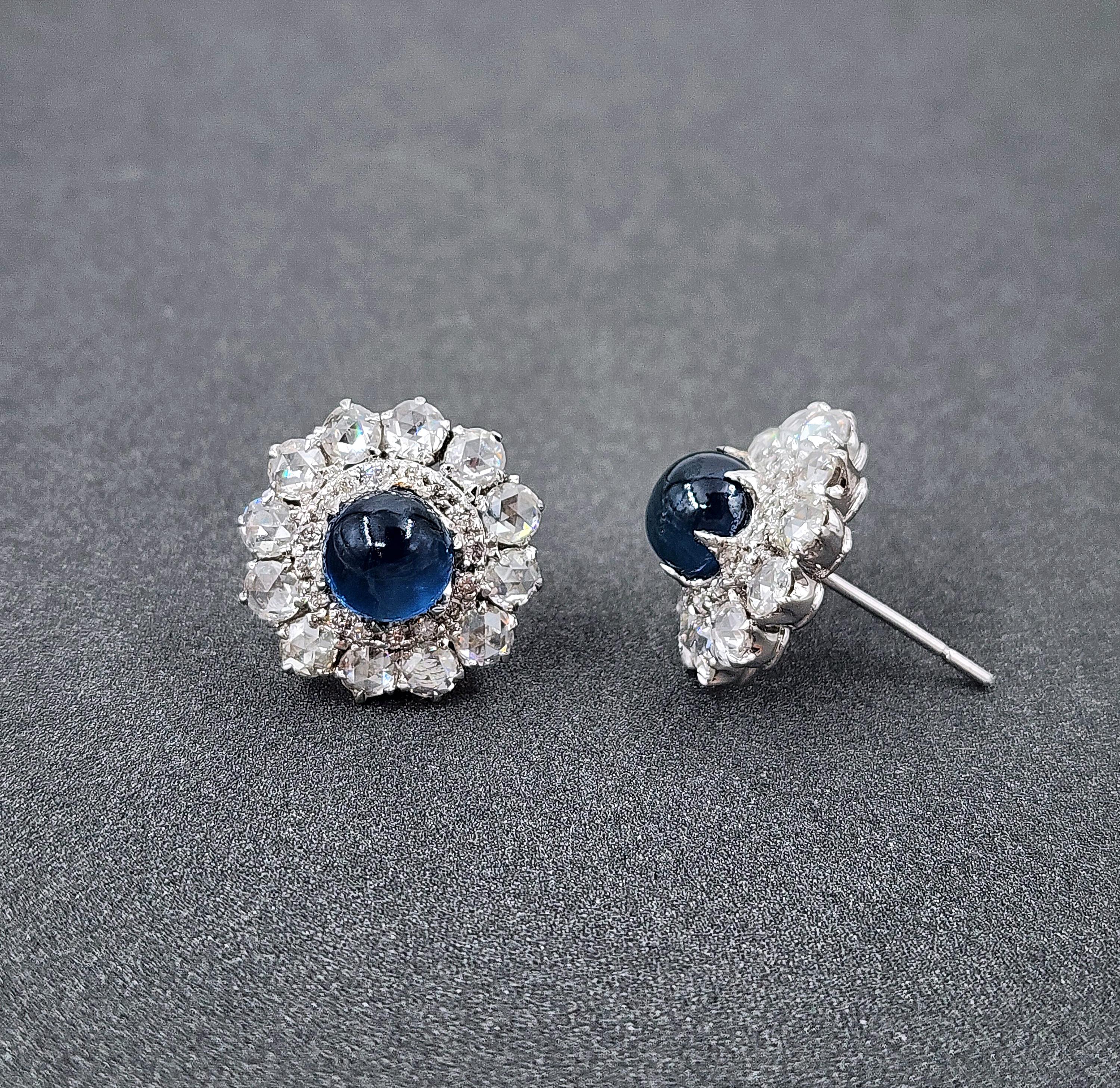 blue sapphire and diamond earrings