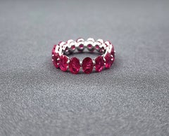 8.19 ct Oval Ruby Eternity Band