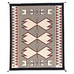 8'1"x10' Khaki Brown Southwest Geometric Design Hand Woven Flat Weave Wool Rug