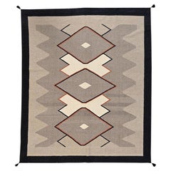8'1"x10' Khaki Brown Southwest Geometric Design Hand Woven Flat Weave Wool Rug