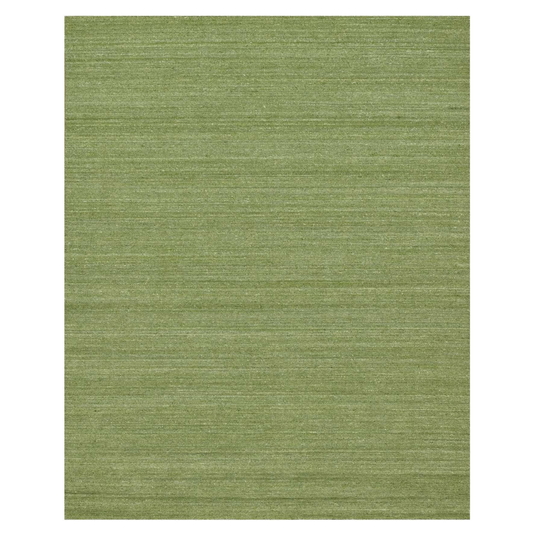 8
1 "x10
Olive Grün Einfarbig Modern Striae Design Weiche Wolle Handgewobener Teppich